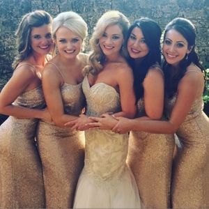 Gold Sequin Bridesmaid Dress